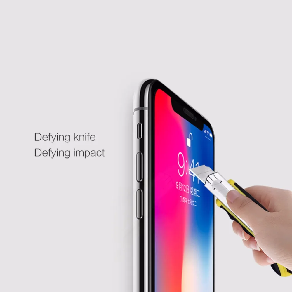 NILLKIN 3D Изогнутые 0.1 мм Экран протектор Закаленное Стекло для IPhone X полное покрытие закаленное защитное Стекло Плёнки для Iphone 10