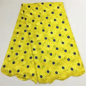 

African Swiss Cotton Voile Lace Fabric High Quality Swiss Voile Lace 2018 With Rhinestones For Dress Clothes