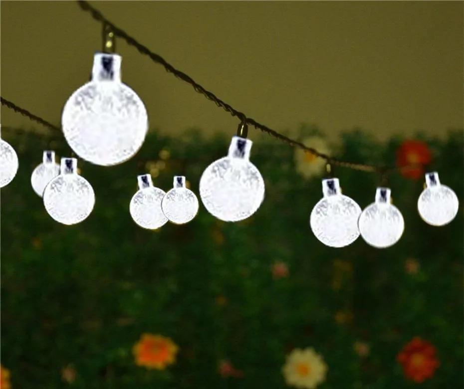 Solar LED String Lights ball Pendant Outdoor Garland Garden Festoon Christmas Party Festival Decorative lighting