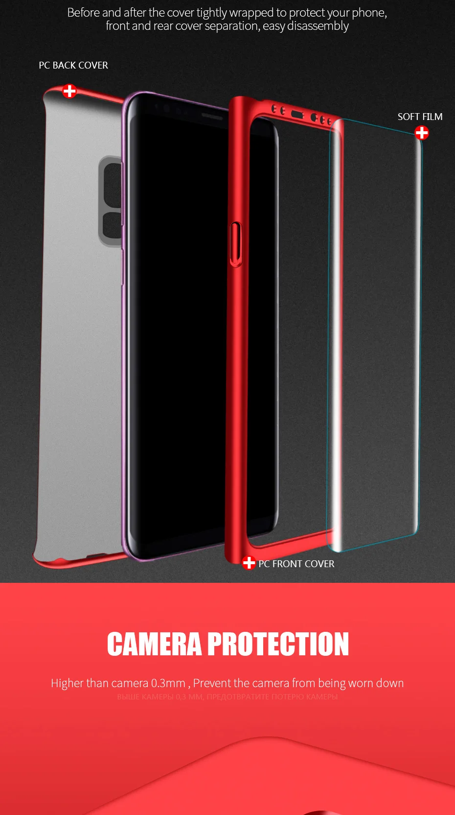 ZNP Luxury 360 Degree Shockproof Case For Samsung Galaxy S9 S8 Plus Full Cover Phone Case For Samsung Note 9 8 S7 Edge S9 Case -