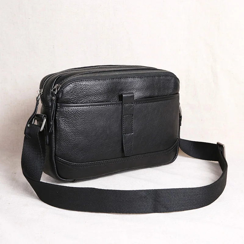 AETOO New men's bag shoulder bag leather casual messenger bag top layer leather men's small bag soft leather