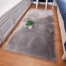 Шерсть имитация ковры из овчины искусственного меха нескользящие для спальни, ворсистый ковер гостиная коврики ковер(70x135 см