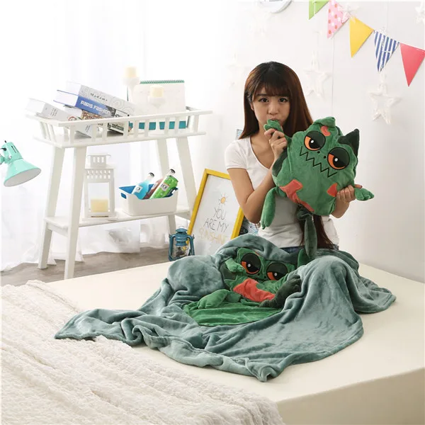Рождественский подарок, мультяшная маленькая кукла-монстр, детское одеяло, милые плюшевые игрушки для взрослых и детей, одеяло 110*160 см - Цвет: as photo
