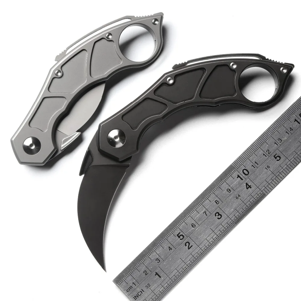 Pаспродажа DICORIA QM коготь M390 лезвие шариковый brearing складной нож titanium karambit охотничий карманные ножи Открытый выживания EDC инструменты