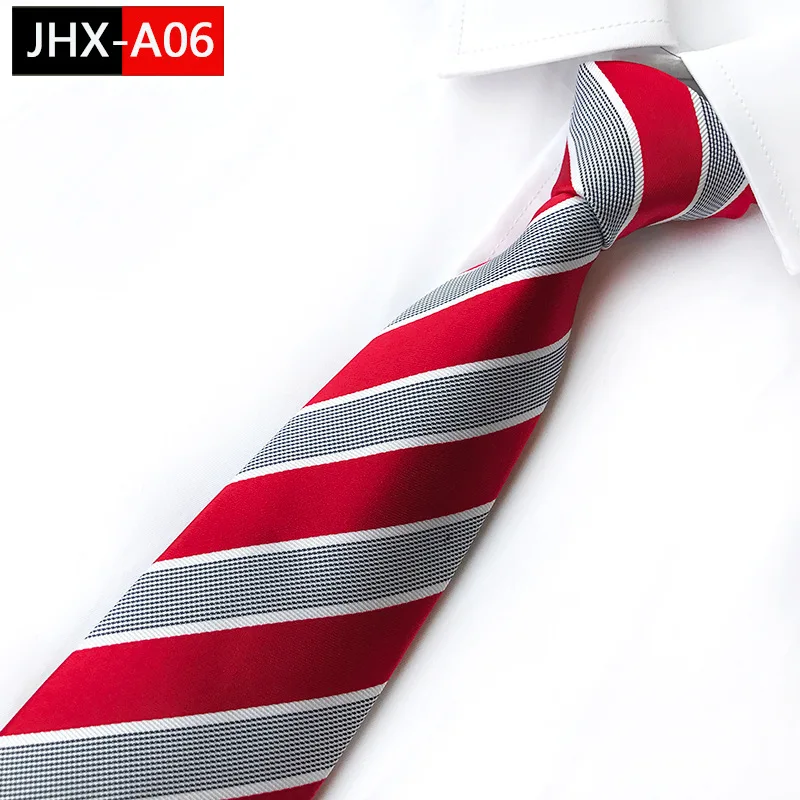 8 см галстук для мужчин Классический Полосатый клетчатый галстук Цветочный Пейсли галстук с геометрическим узором деловые Свадебные вечерние жаккардовые галстуки - Цвет: JHX-A06