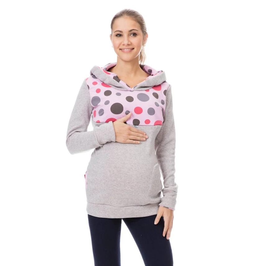 Thicken Nursing Mothers Breastfeeding Hoodie Sweatshirt Winter Maternity Clothing Pregnancy Lactation Clothes For Pregnant Women (4)