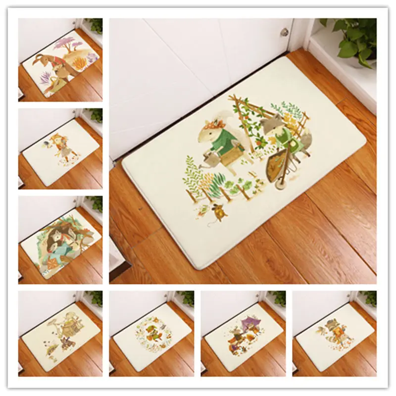 Коврик для печати лиса коврик цифровой ванной и кухни туалет воды|printed mat|mat carpetmat