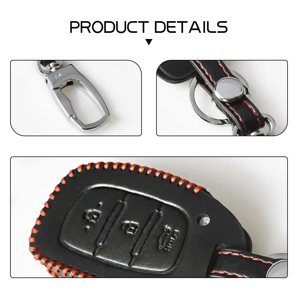 Автомобильный брелок, чехол для ключей, кожаный чехол для hyundai Creta IX25, аксессуары, автомобильный брелок, Защитный корпус, внутренние части