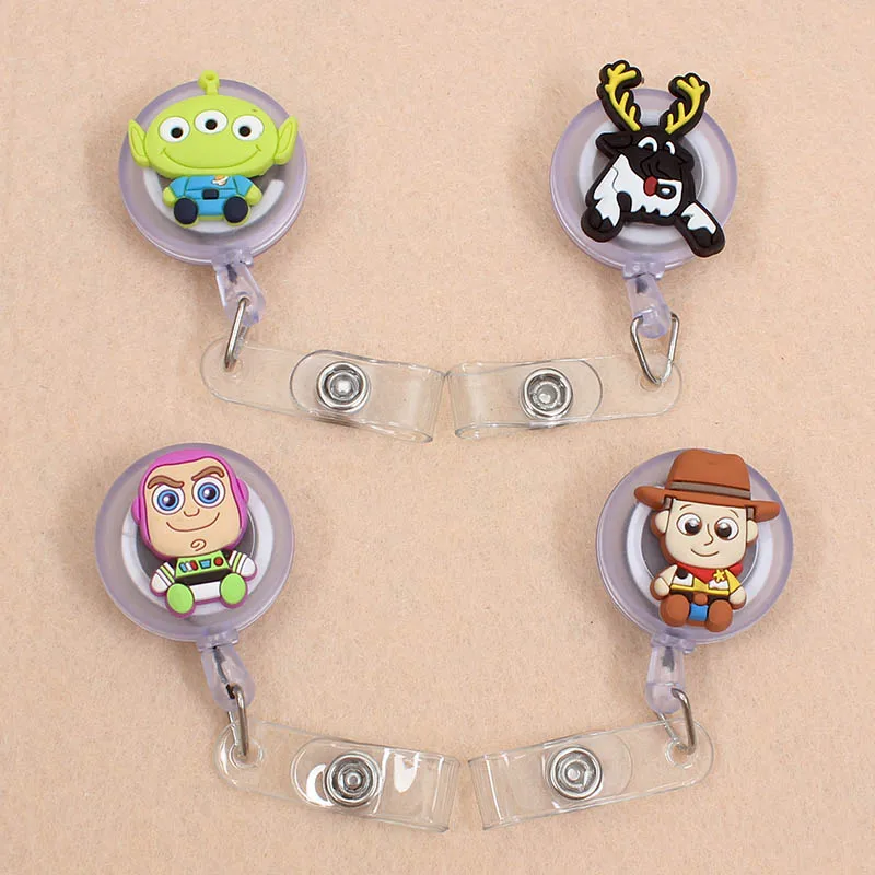 

Creative 60cm Silicone Buzz lightyear Retractable Badge Reel Student Nurse Docture Exhibition Enfermera Name Card ID Card Chest