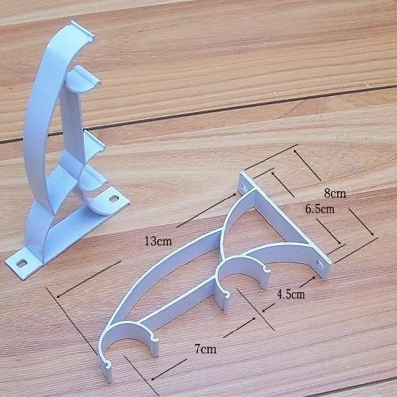 Heavy Duty Holder Curtain Drapery Rod Bracket Double Rod Holder Fits
