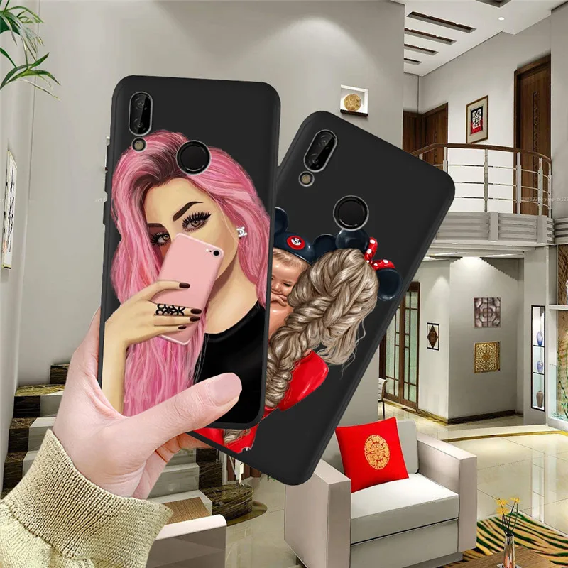Чехол для девочки Huawei P8 P10 P20 P30 Mate 10 20 Honor 8 8X 8C 9 V20 20i Lite Plus Pro чехол оболочка