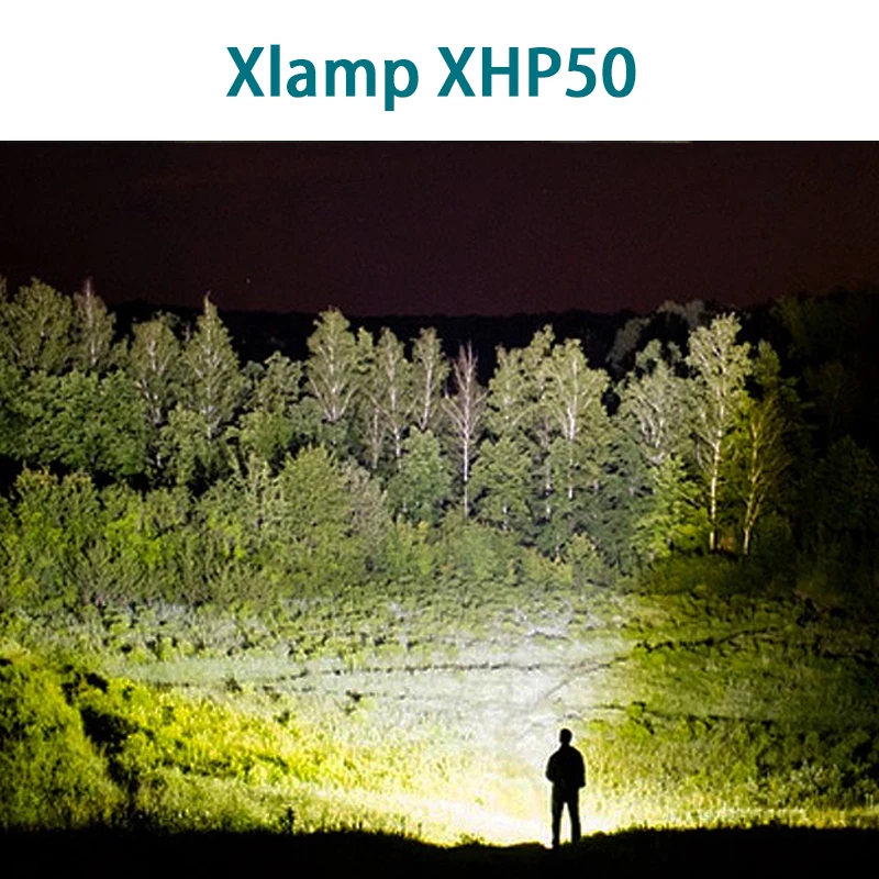 XHP50.2 мощный флэш светильник usb зарядка Zoom СВЕТОДИОДНЫЙ Фонарь xhp50 18650 26650