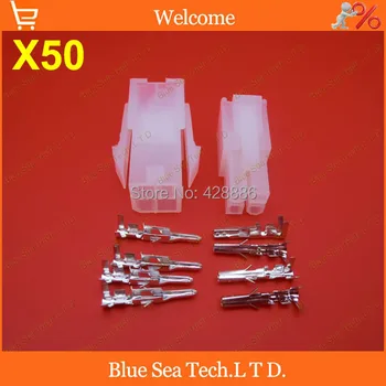 

50 sets 4 Pin/way 4.2mm wiring terminal Electrical connector kit (Housing+Terminal) for car/motorcycle/boat ect.