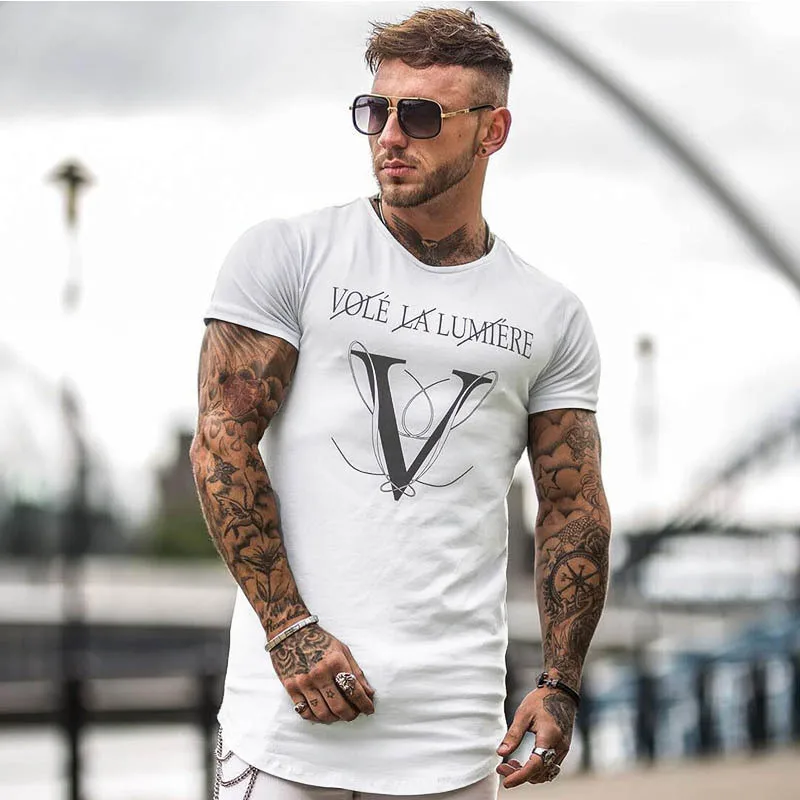 

New Outdoor Sport T Shirt Men Cotton Run Jogging Shirt Fitness Gym T shirt Men Sports Tshirt Casual-Sport T-Shirt Fitness Top