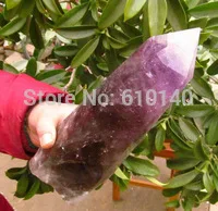 

AA00R184 long NATURAL Purple AMETHYST QUARTZ CRYSTAL POINT Healing