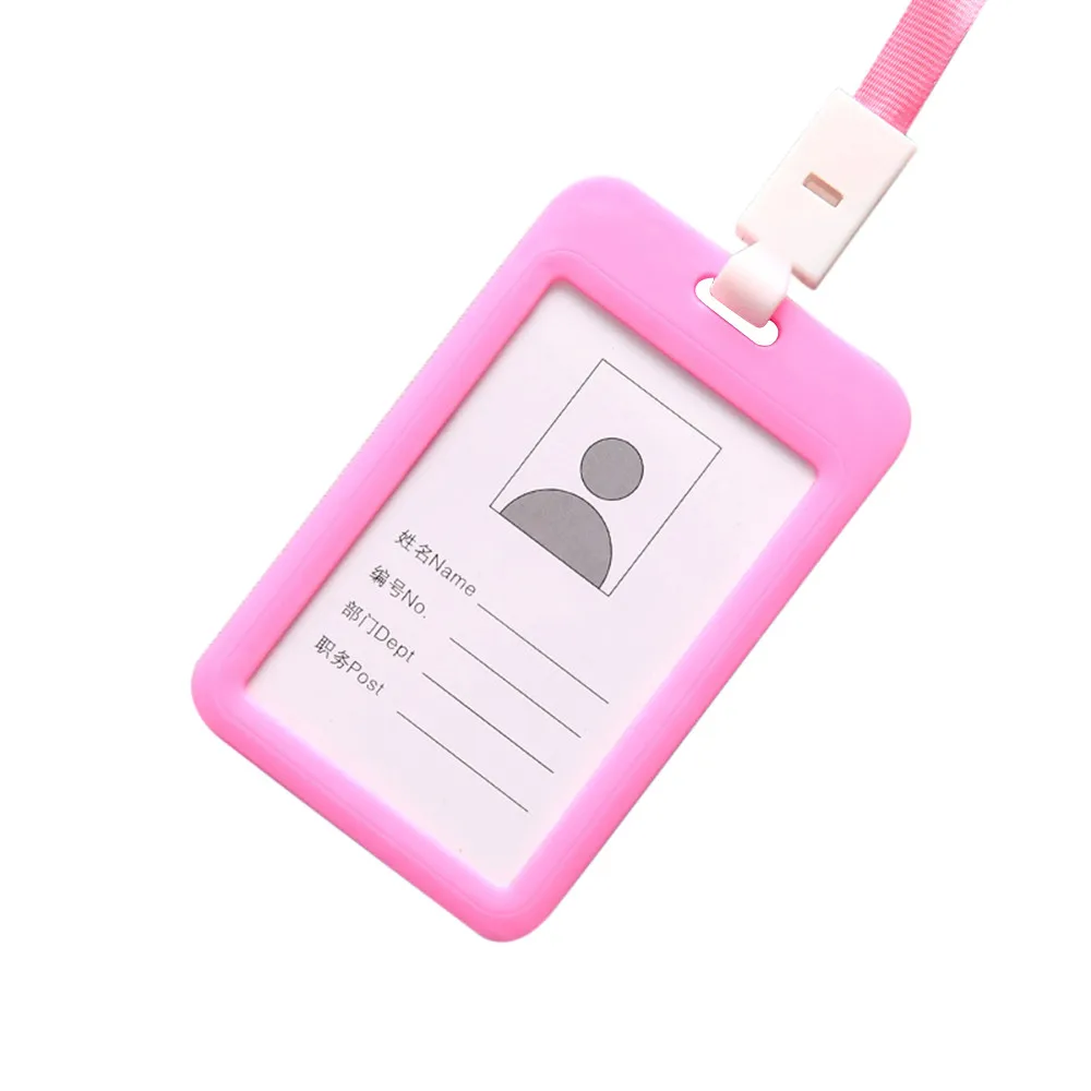 pink Водонепроницаемый чехол для рабочих карт, визитница, визитница, кредитная карточка, держатель именных карт, чехол, держатель для дня рождения, Tarjeta de trabaj travail z70 - Цвет: pink
