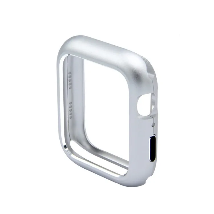 Магнитная Адсорбция металлическая рамка сплав для Apple Watch 4 40 мм 44 мм чехол Защитная крышка для экрана для iWatch серии 3 2 1 38 мм 42 мм - Цвет: silver