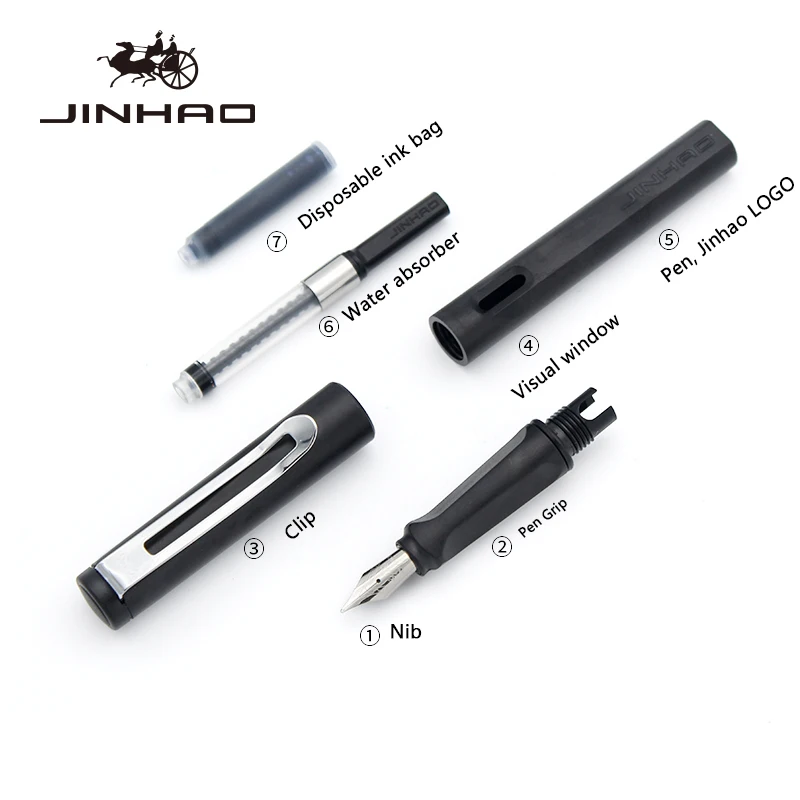 Jinhao 599 авторучка чернильная каллиграфическая офисный роскошный подарок сливовый