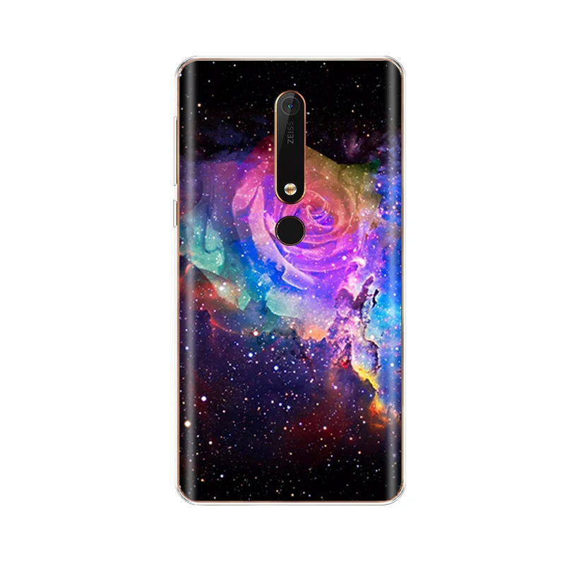 Силиконовый чехол для nokia 6 6,1 8 для nokia 6 чехол для nokia 6. 1 plus Мягкий ТПУ чехол для задней панели телефона чехол бампер узор