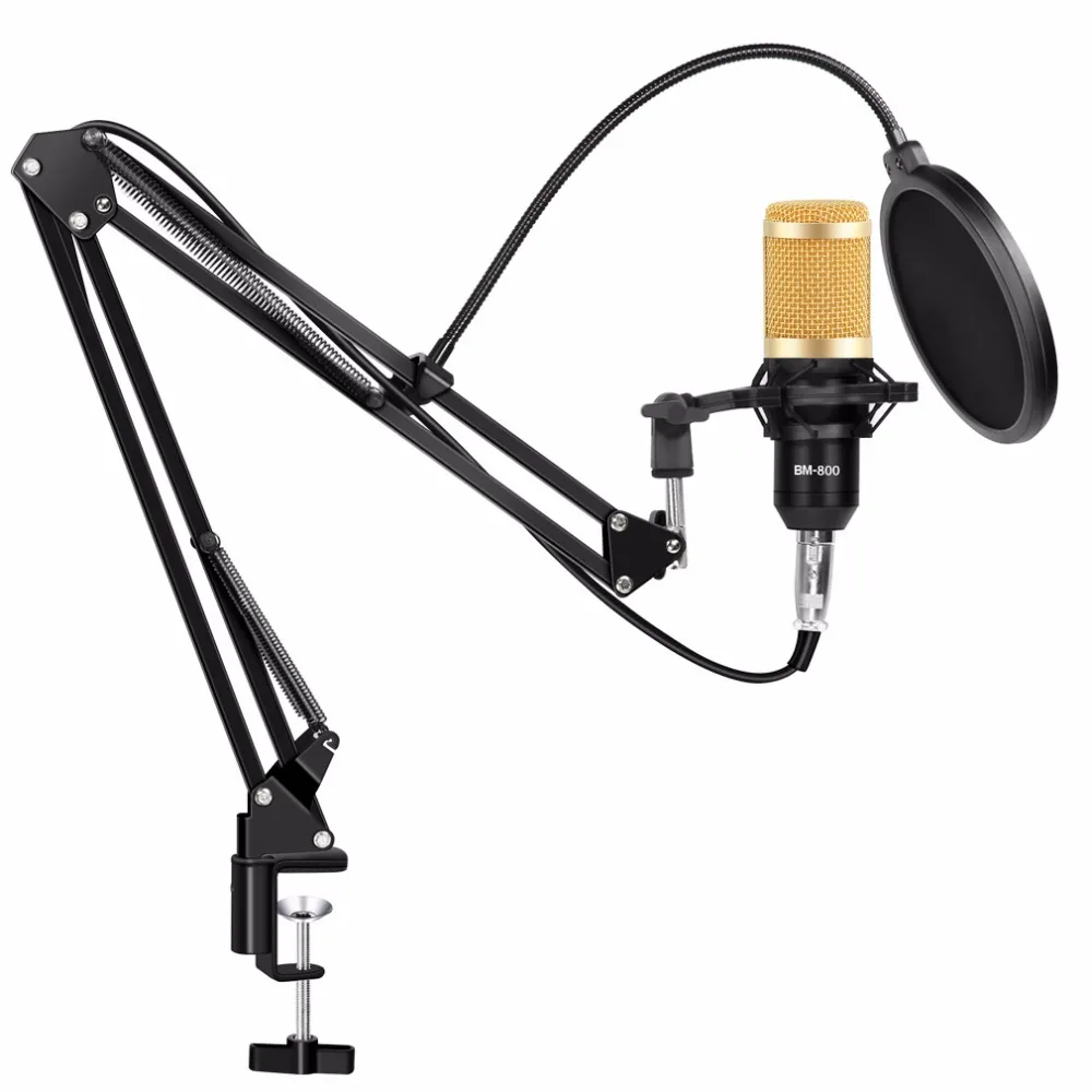 Profesional bm 800 estudio micrófono bm-800 micrófono de condensador Kits paquete micrófono de Karaoke bm 800 para computadora Mikrofon - 5