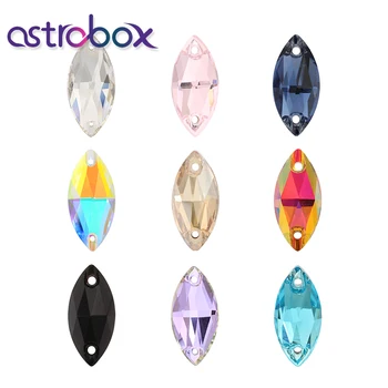 

ASTROBOX Colorful K9 Glass Sew on Rhinestone Flat back Horse Eye Sewing Strass crystals for needlework DIY Gifts