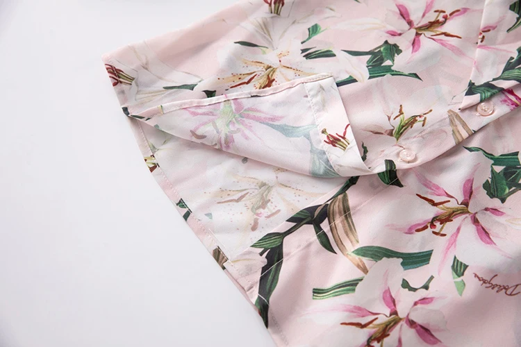 AELESEEN High Street Lily с принтом топы женские Осень Новая мода галстук-бабочка Европейская Офисная женская элегантная Цветочная блузка