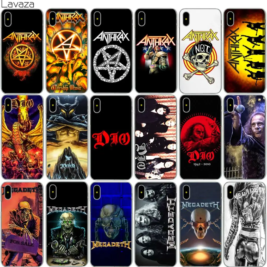

Lavaza Anthrax Dio Rock Band Case for iPhone X 8 7 6 6S Plus 5 5S SE