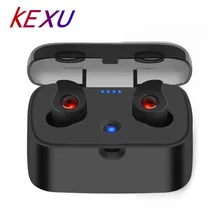 Kexu настоящие беспроводные наушники HiFi Bluetooth наушники TWS стерео с микрофоном для iPhone LG samsung Xiaomi huawei зарядное устройство коробка Наушники