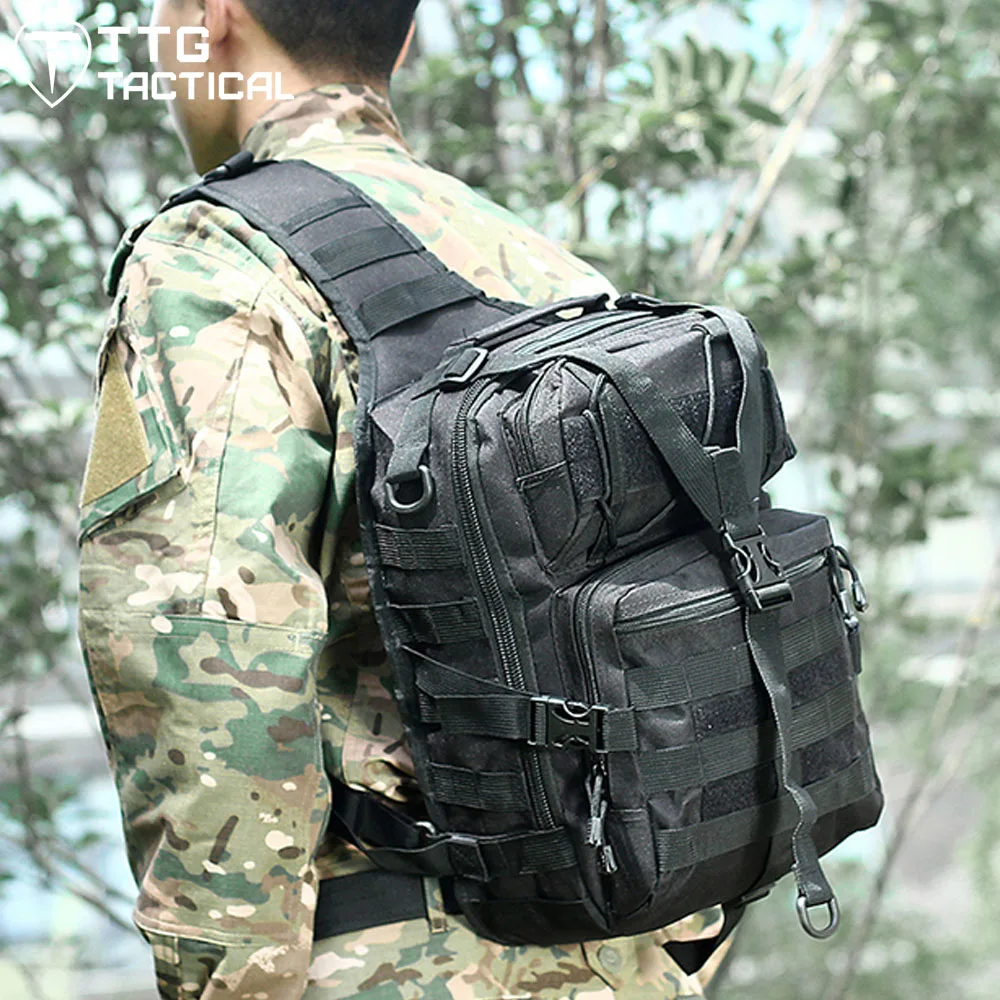 Camouflage Military MOLLE Cross Body Bag Shockproof Assault IPAD Single ...