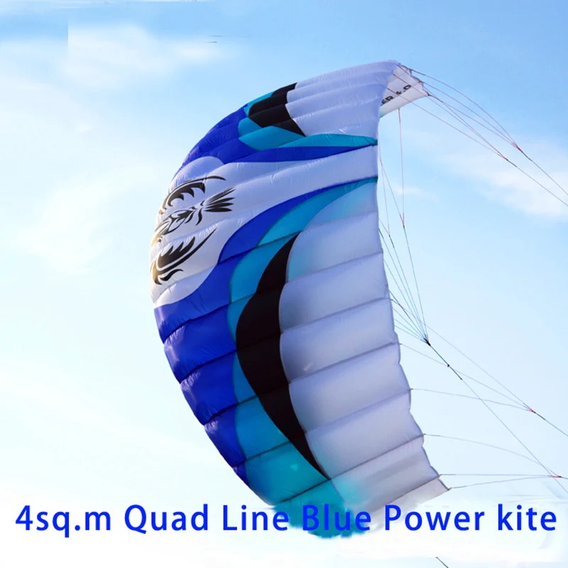 Бесплатная доставка Высокое качество большой quad line power kite surf с ручкой line kite parafoil kite sports ripstop нейлон летающий змей из ткани