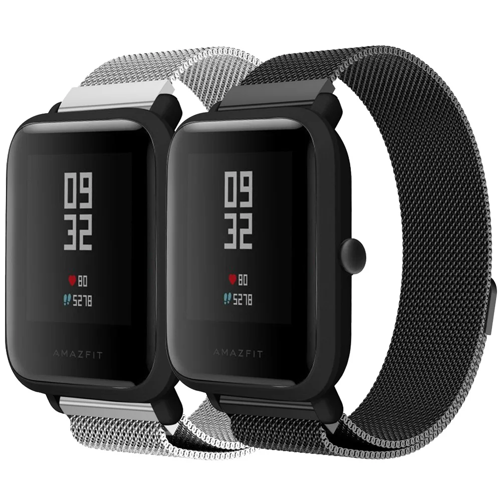 Stainless Steel Milanese Magnetic Band Wristband Strap for Huami Amazfit Bip 
