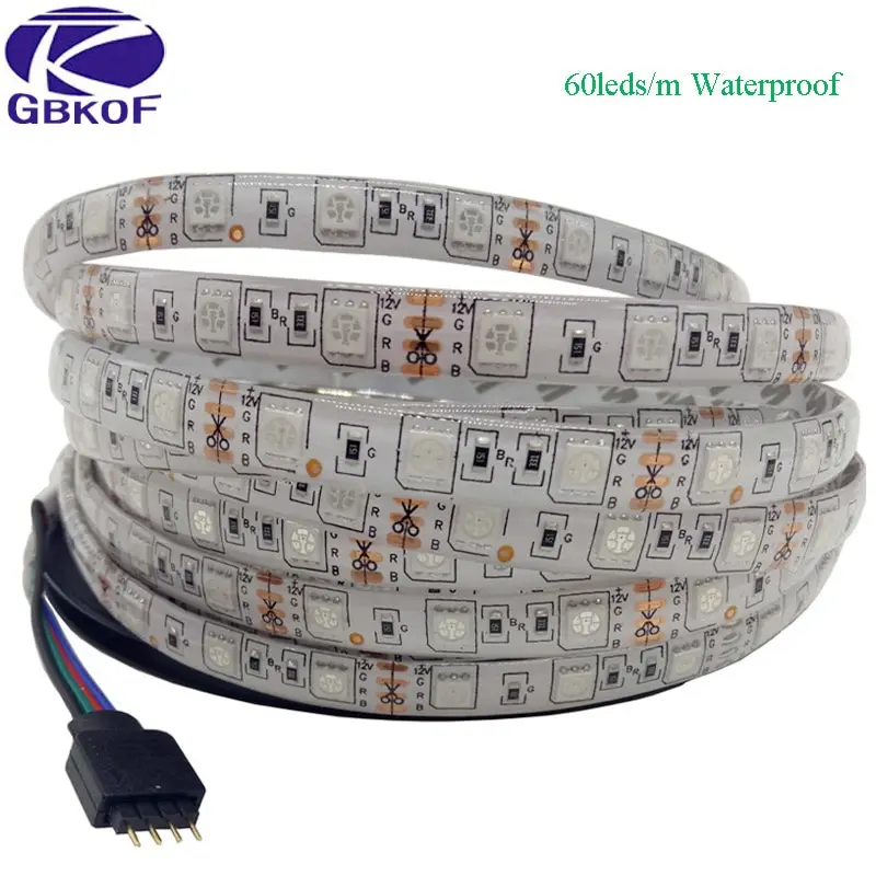 

SMD5050 RGB led strip Waterproof 5M 300LED DC 12V RGBW RGBWW Fita LED Light Strips Flexible Neon Tape Luz Monochrome ledstrip