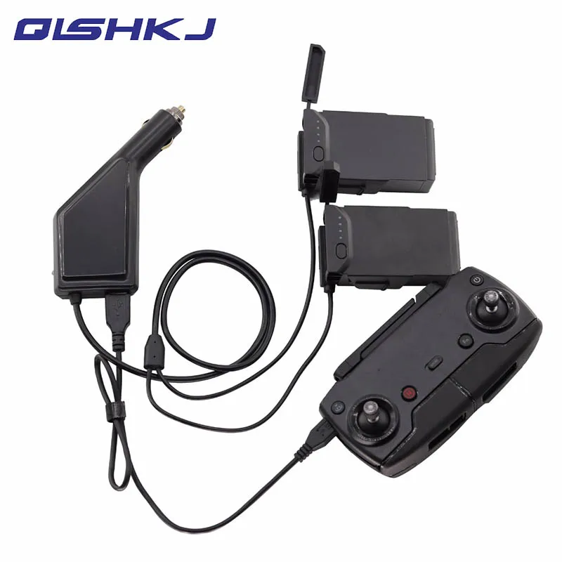 Refurbished Chance for  3-in-1 Mavic Air Car Charger Accessories Remote Control &2 Pcs Battery Charger for DJI Mavic Air tr