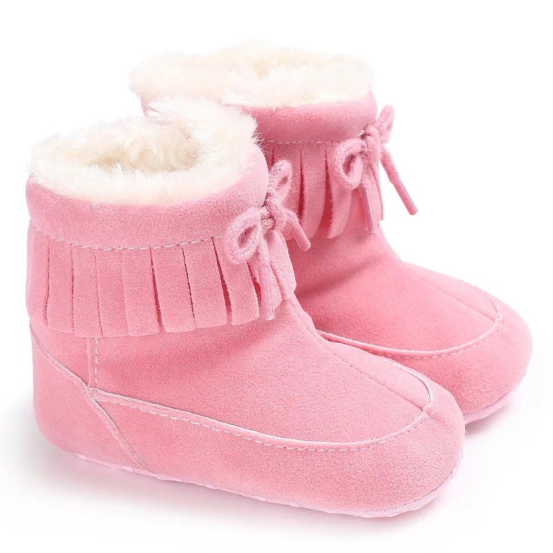 Г. Новые модные теплые ботинки для маленьких девочек от 0 до 18 Месяцев Обувь на мягкой подошве для новорожденных детей ботинки с кисточками