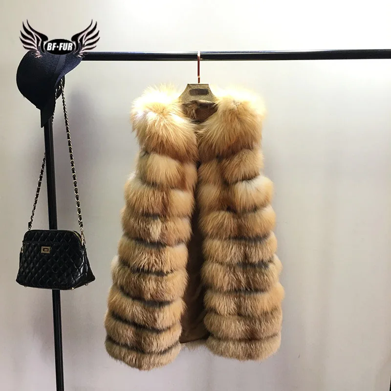 BFFUR 70cm 100% Real Fox Fur Vest Red Fox Fur Coat 2017 Fashion Lady Women's Real Fur And Leather Winter Overcoat BF-V0061 BFFUR 70cm 100% Real Fox Fur Vest Red Fox Fur Coat 2017 Fashion Lady Women's Real Fur And Leather Winter Overcoat BF-V0061