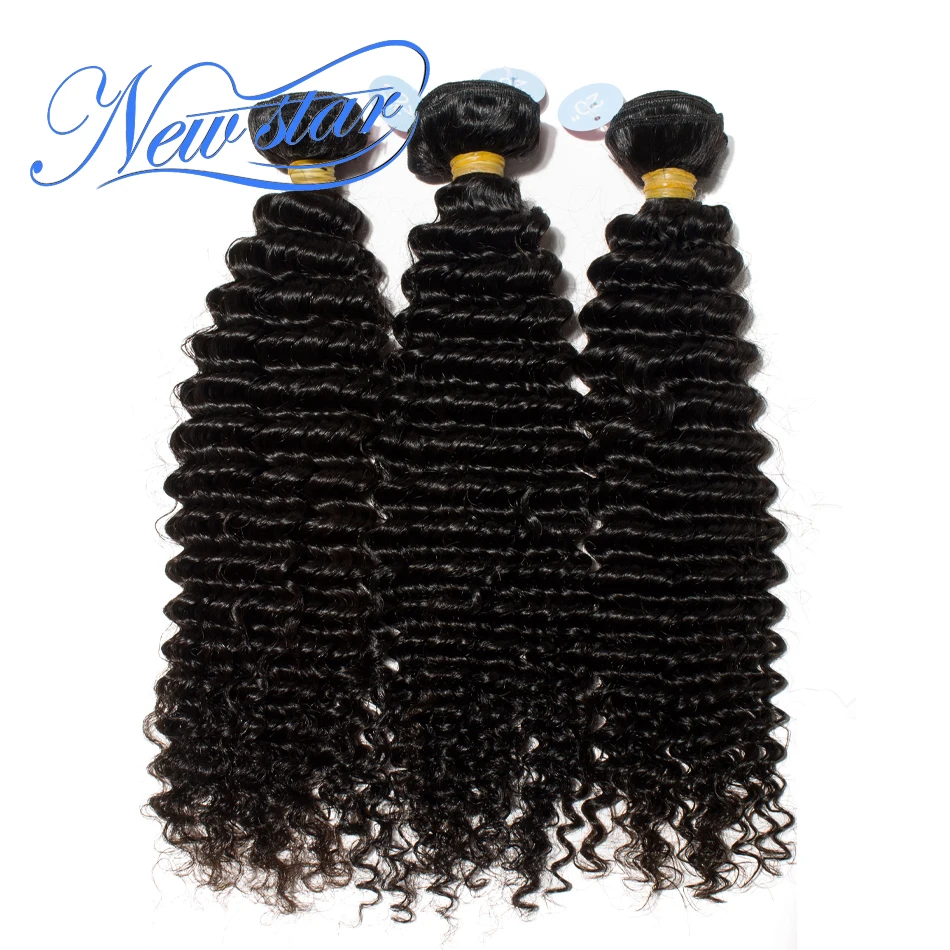 

Brazilian Afro Deep Curly 3 Bundles Hair 100%Virgin Human Hair Extension Cuticle Aligned Thick Bundles New Star Hair Weaving