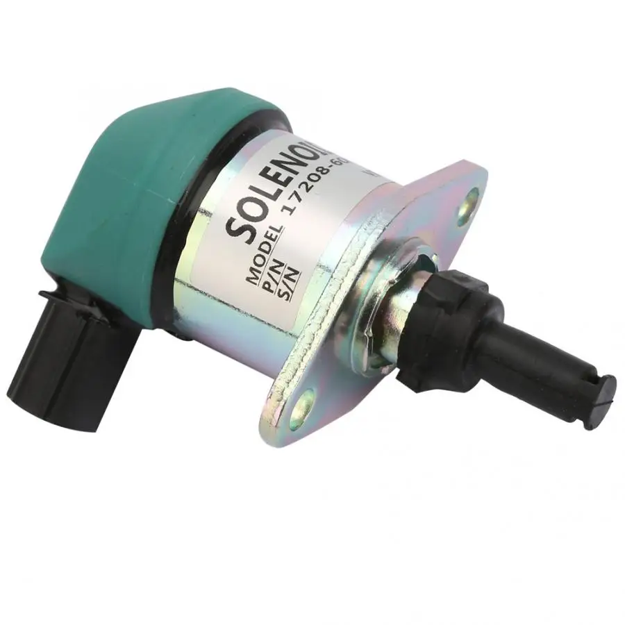 12V выключенным двигателем Электромагнитная сменная деталь комплект подходит для экскаватор kubota 17208-60016 соленоидный выключатель