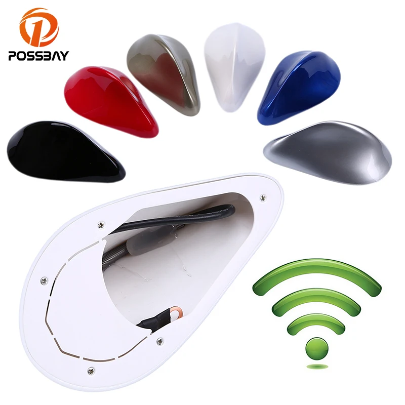 Silver Universal SUV Car Roof Radio AM// FM Signal Shark Style Aerial Fin Antenna