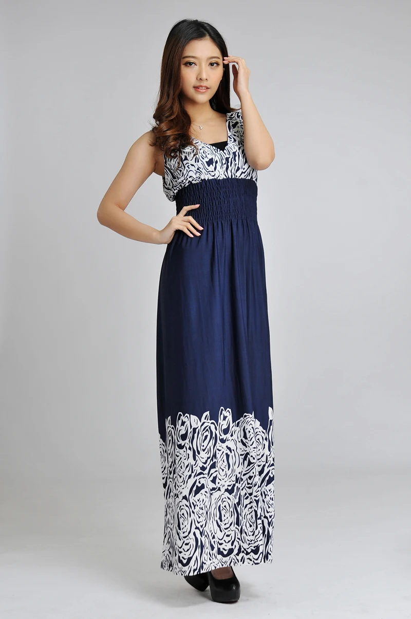 Mujeres Retro Vintage saias femminas longas vestidos verano faldas largos ropa de mujers Plus tamaño grande sundress playa Vestidos 6xl
