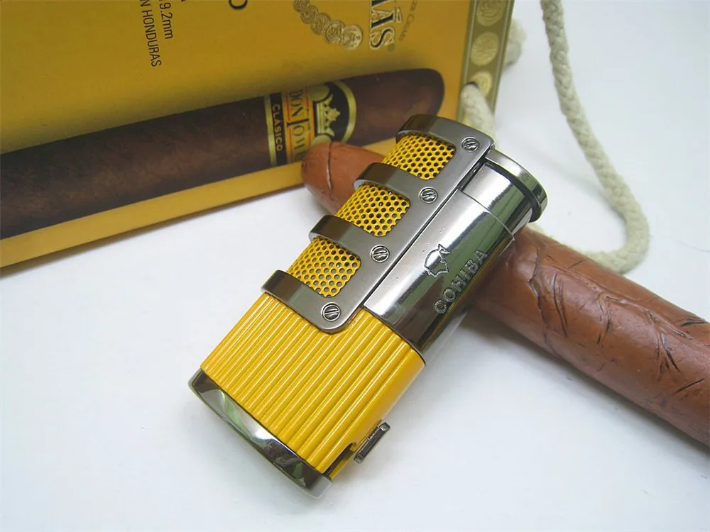 COHIBA сигара для курения Ligther Cigar Punch пламя 3 фонарь прикуриватель порт Куба Испания аксессуары