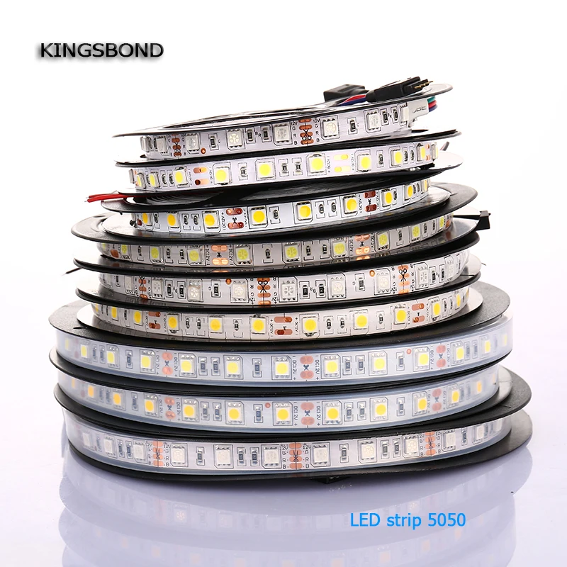 Светодиодная лента 5050 комплект гибкая один цвет 5 метров 300 SMD (60 светодиодный s/m)
