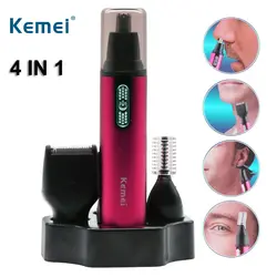 Kemei 6620 4 в 1 батарея носа и ушей триммер для мужчин тример для бакенбардов стрижка бровей триммер для мужчин и женщин