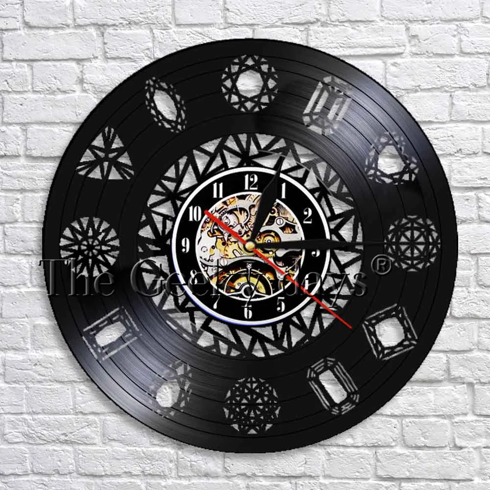 1Piece Minimalist Diamond Wall Clock Modern Vinyl D Wall Watches
