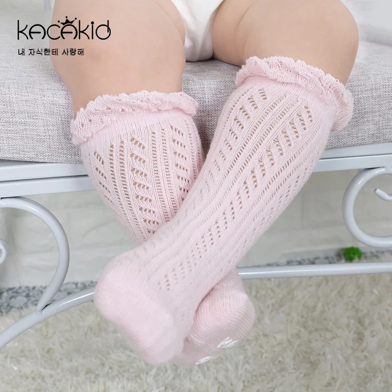 Kacakid/летние детские носки милые без пятки для девочек кружевные хлопковые
