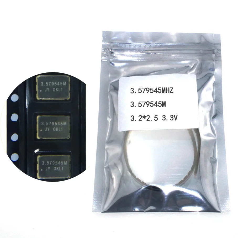 10 шт. SMD 3225 активный кристаллический осциллятор OSC 3 579545 МГц м 2*2 5 В 25PPM | Электронные