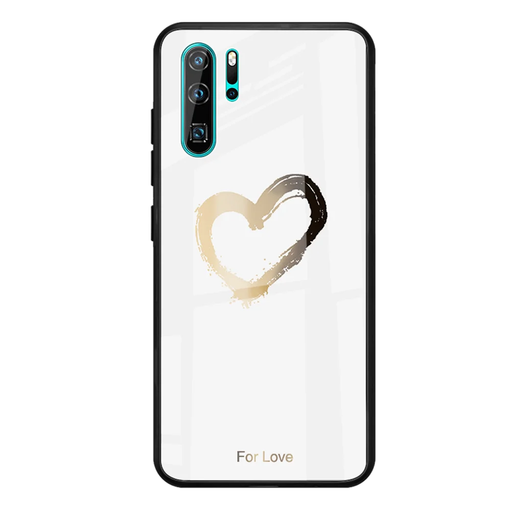 Чехол из закаленного стекла с изображением Луны и космоса для huawei P20 Lite P20 Pro P30 Lite P30 Pro, силиконовый чехол для телефона с рисунком - Цвет: 04