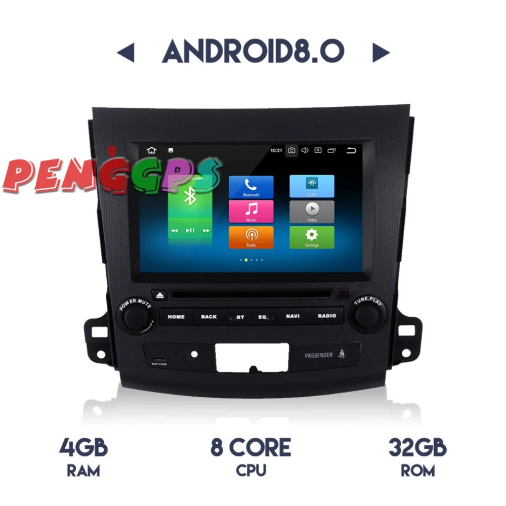 Android 8 0 7 1 автомобилей Радио dvd-плеер головного устройства для Mitsubishi Outlander 2006-2012