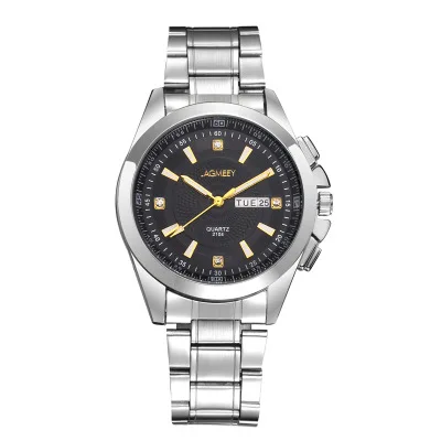 

2017Couples watch fashion business Male steel double calendar restoring ancient ways is waterproof luminous watches