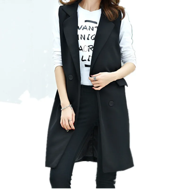 Long summer sleeveless vests for women photos 2016