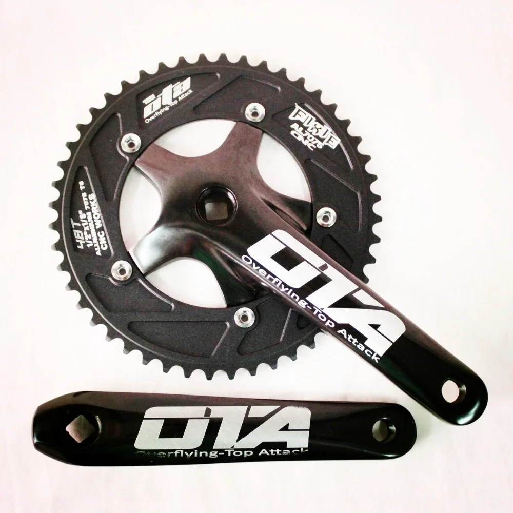 OTA Advanced Single Speed Bike Crankset, Cranks 48T CNC crankset. Fixed